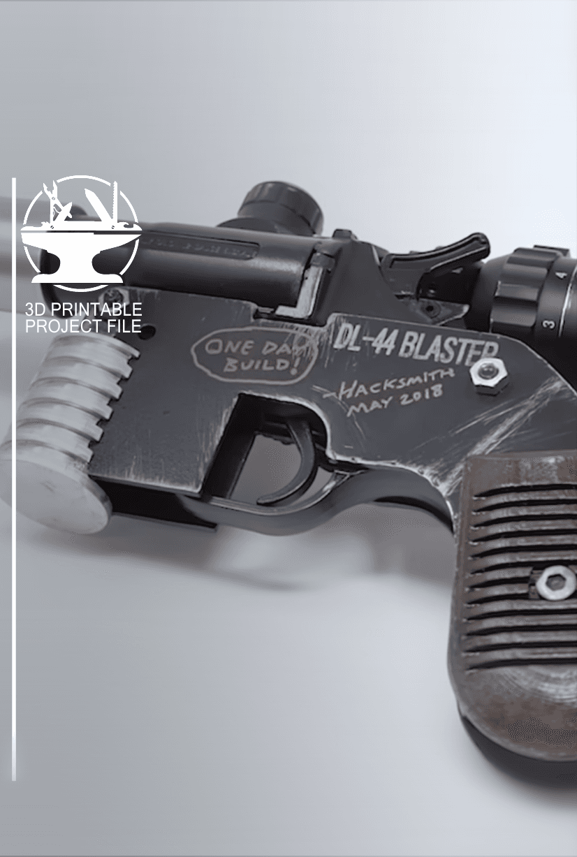 Han Solo's Blaster (3D Printable Toy) 3d model