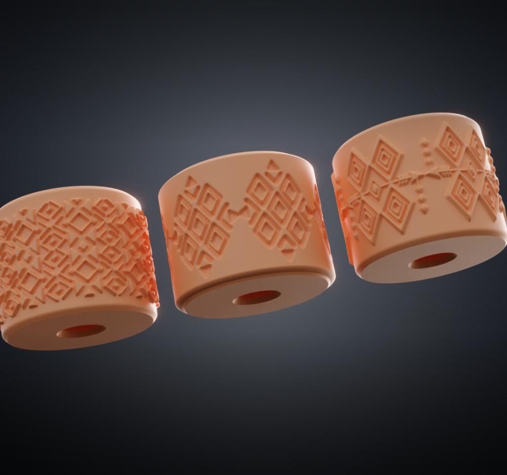 Texture Rollers Aztec middle Vol.2 (4-6) 3d model