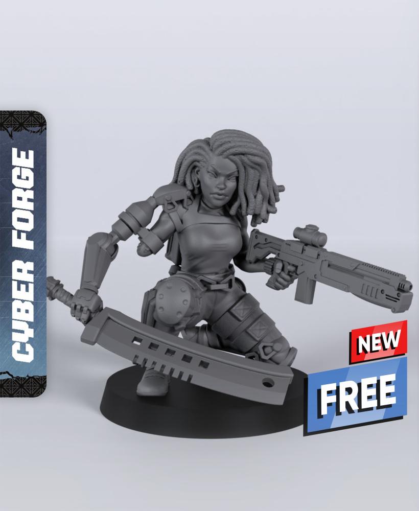 Michelle Nyler - With Free Cyberpunk Warhammer - 40k Sci-Fi Gift Ideas for RPG and Wargamers 3d model