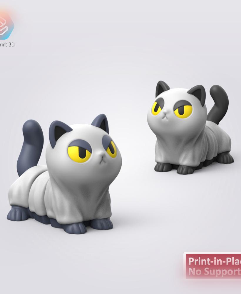 Halloween Flexi Cat 3d model