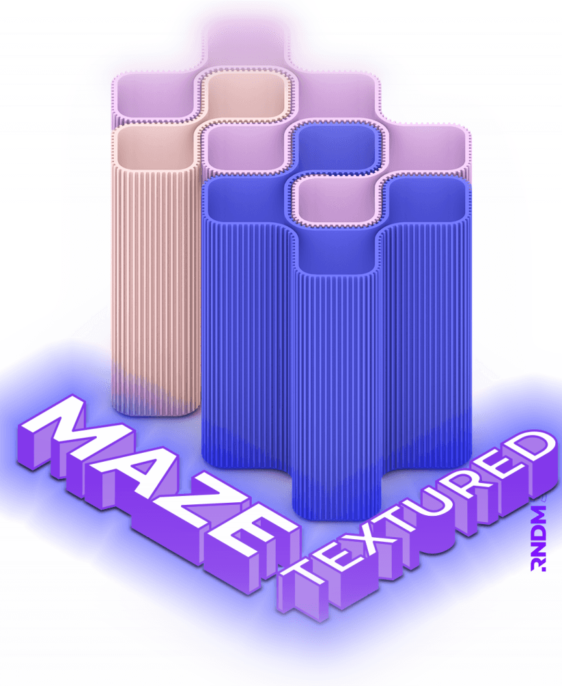 TEXTURED Maze Vase - Modular Organizer System *by RNDM3D* 3d model