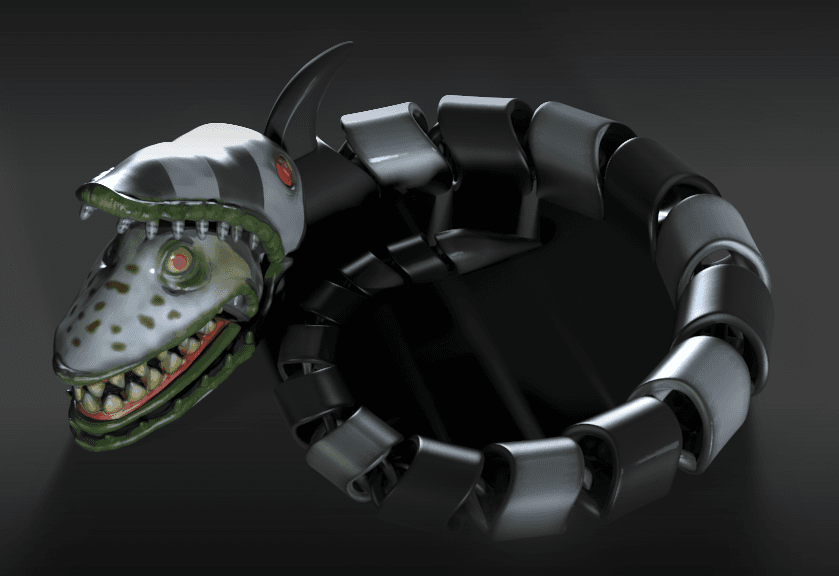 Flexi Beetlejuice Sand Worm 3d model