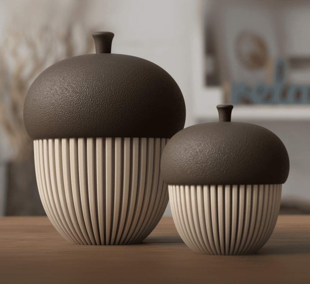 Acorn container decoration (tealight compatible) 3d model