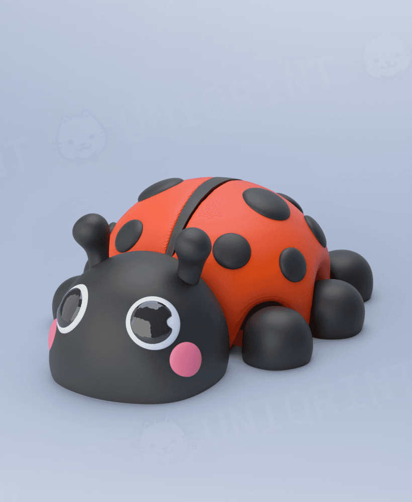 Flexi Ladybug Keychain Type A 3d model