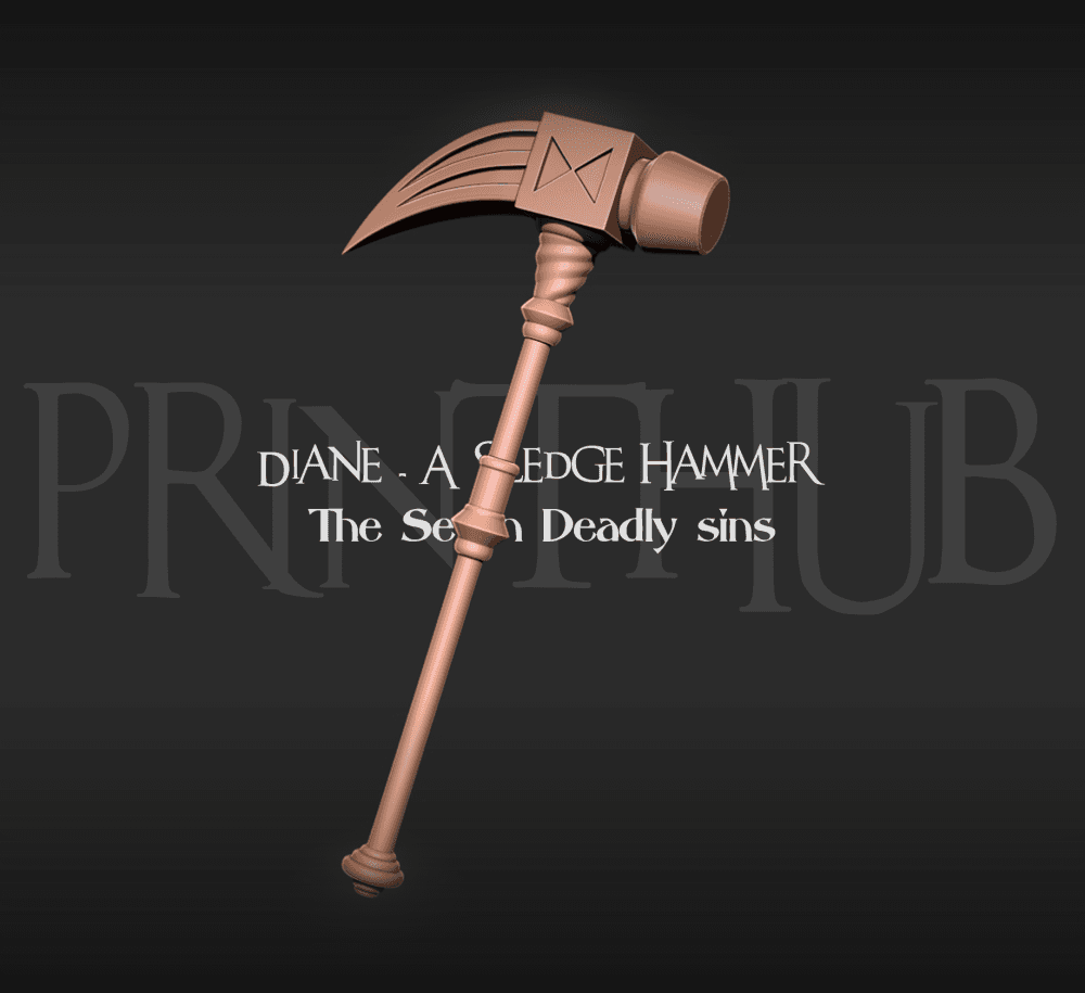 Diane - A Sledge Hammer 3D print model 3d model