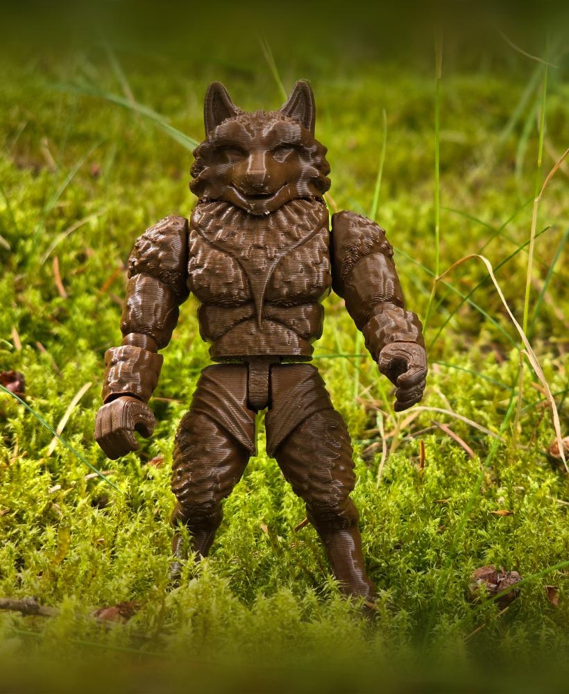 Articulated Retro Werewolf Warrior Action Figure 3d model