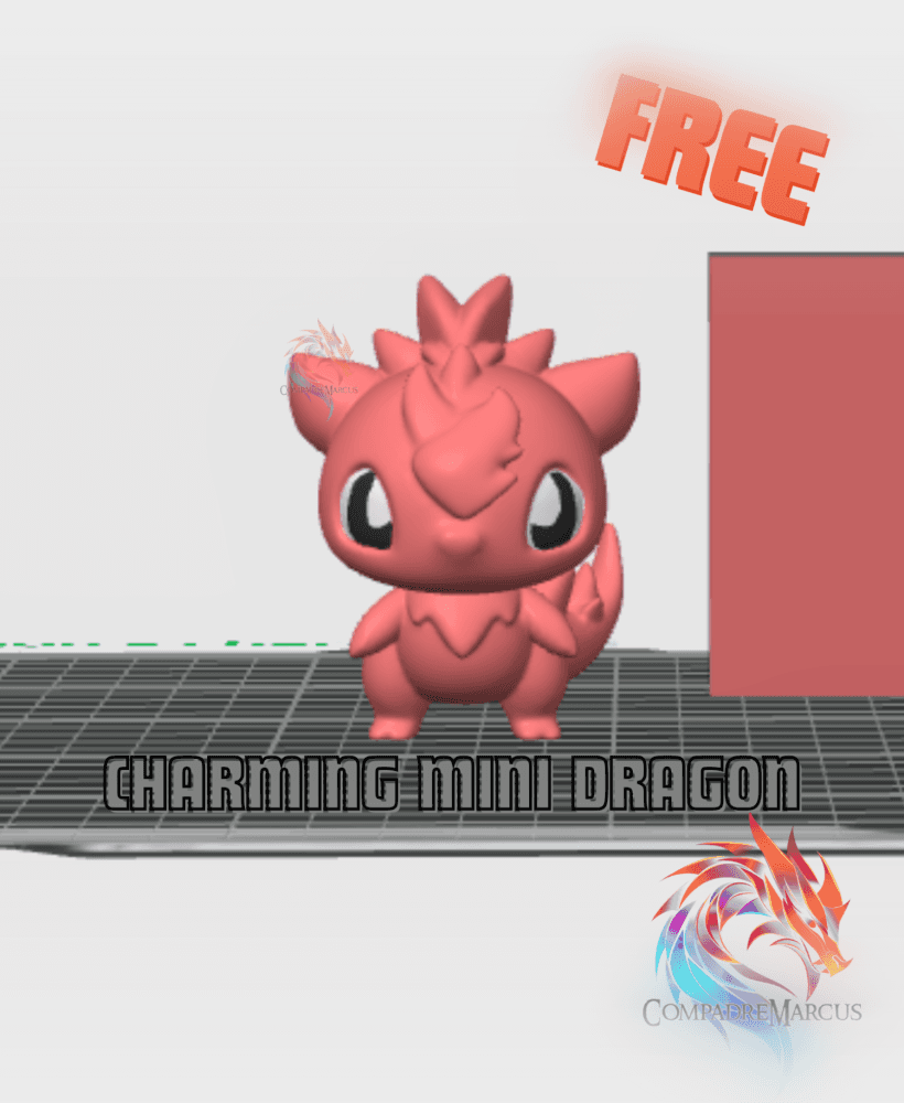 Charming mini Dragon 1 3d model