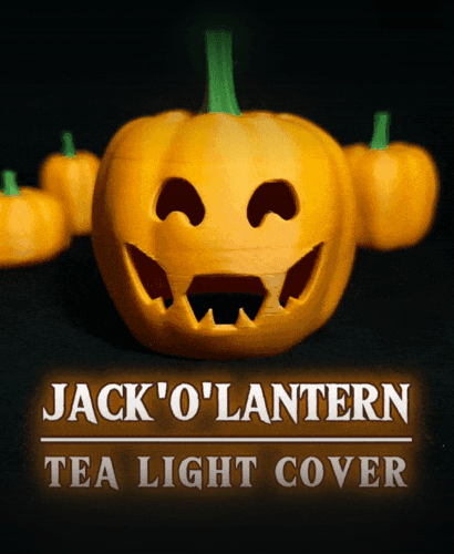 Classic Jack'O'Lantern Pumpkin :: Decorative Faux Tea Light Cover [ Halloween 2024 ] 3d model