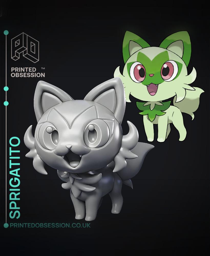 Sprigatito - Pokemon - Fan Art 3d model