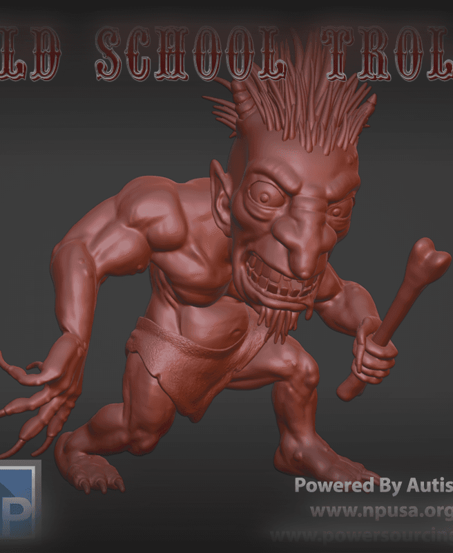 Old School Troll 3d model