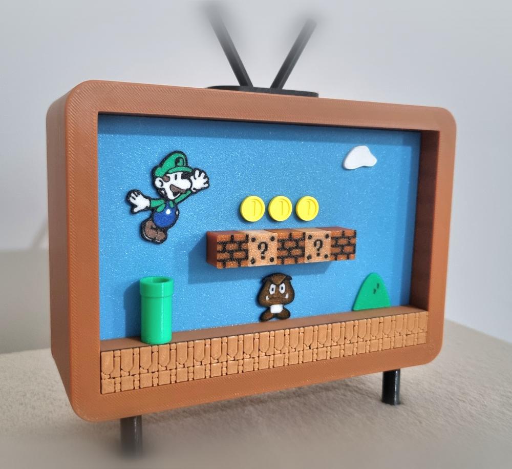 Luigi Retro TV 3d model