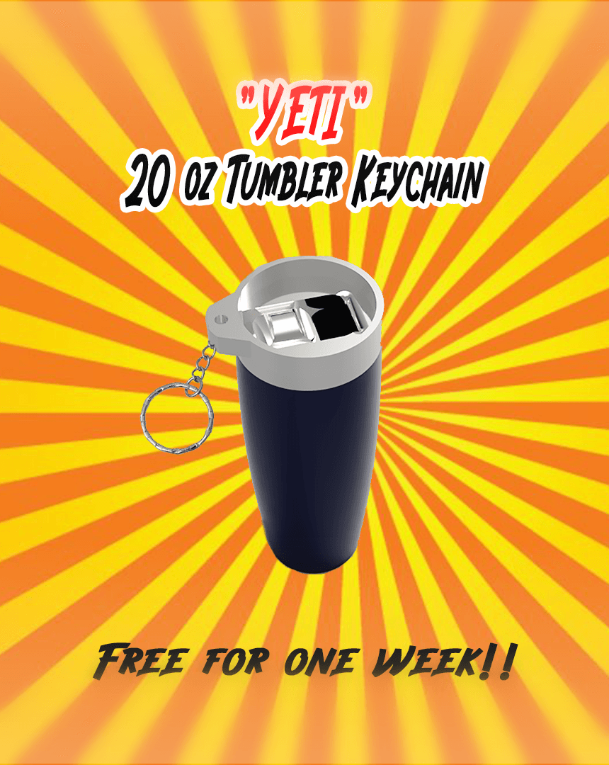 "YETI" 20 oz cup Keychain 3d model