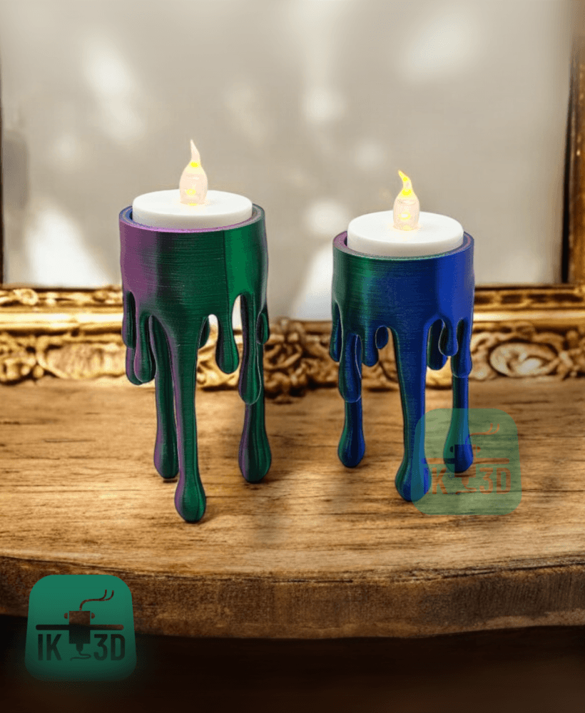 Dripping Liquid Candle Holders 3d model