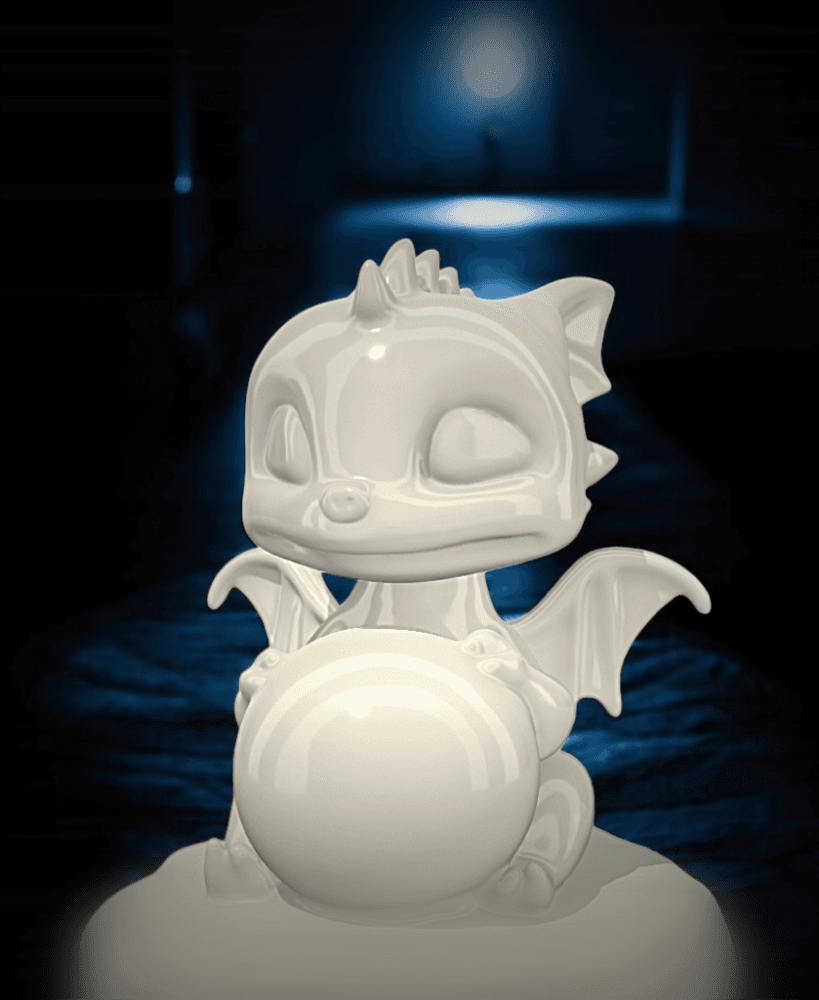 Baby Dragon Lamp 3d model