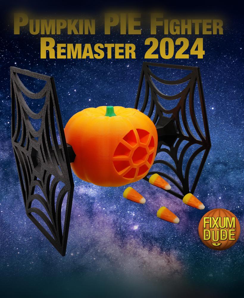 Pumpkin PIE Fighter 2024 Remaster (Halloween Themed Star Wars TIE Fighter)  3d model