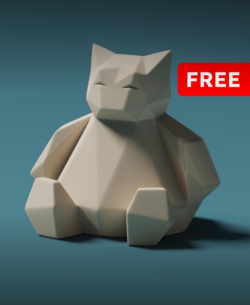 Low-poly Snorlax 3d model