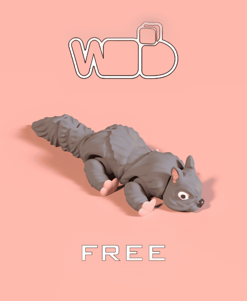  flexy squirrel 3d model