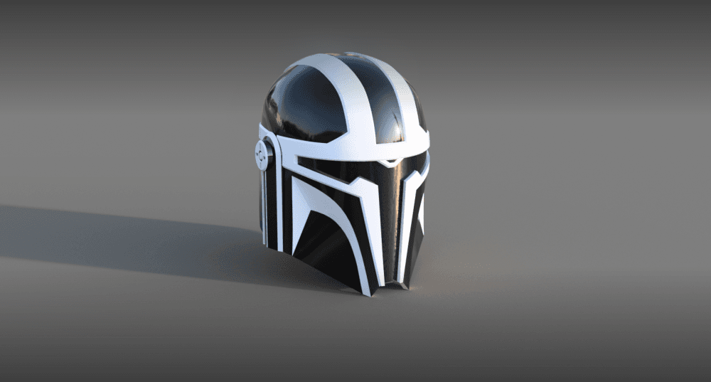 Imperial MK-4: Custom made Mandalorian Helmet STL File (3D Print File) 3d model