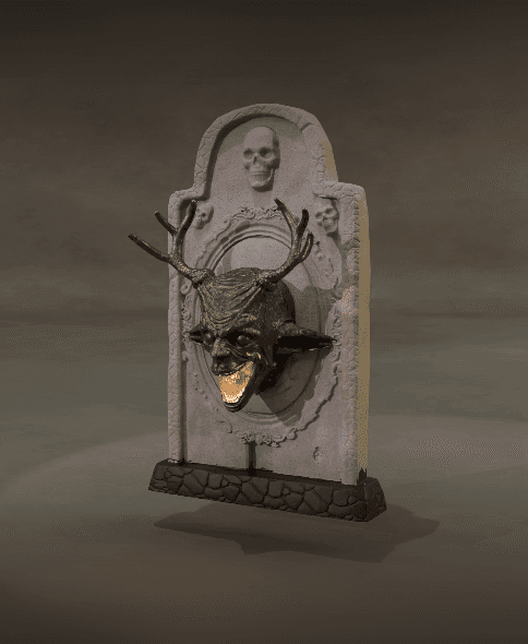 Lamp Devil Tombstone Holder 3d model