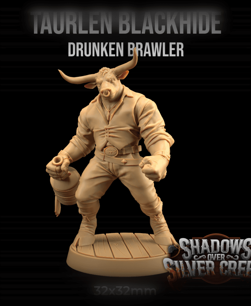 Taurlen Blackhide, Drunken Brawler 3d model