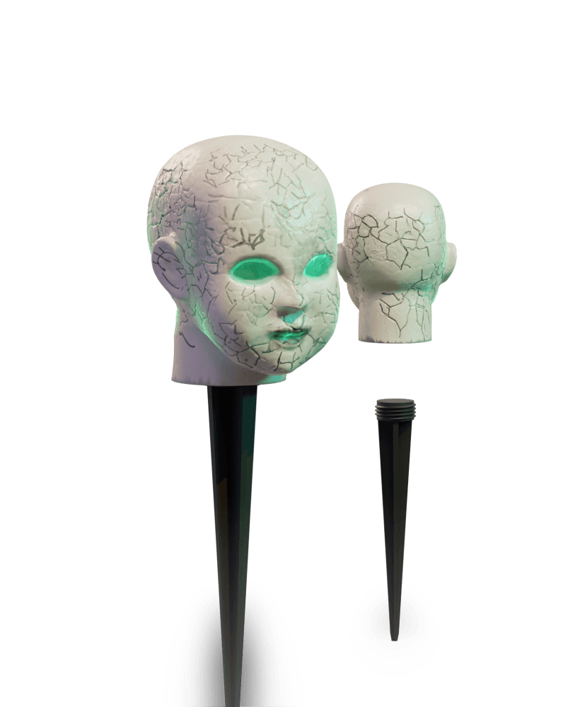 Doll Head Pathway Markers 3d model