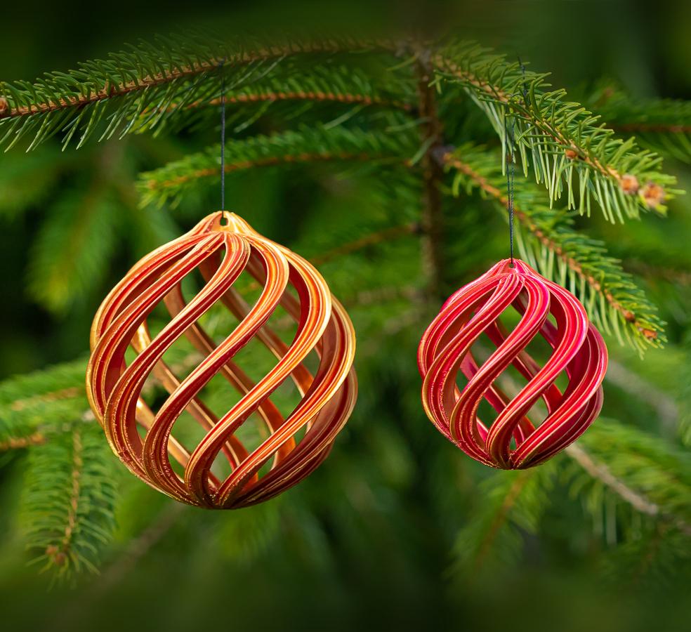 Spiral Christmas Balls - #Throwback 3d model