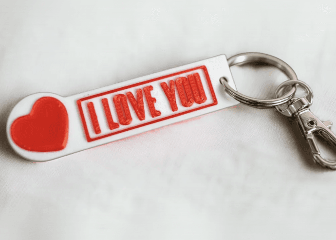 I love you keyring 3d model