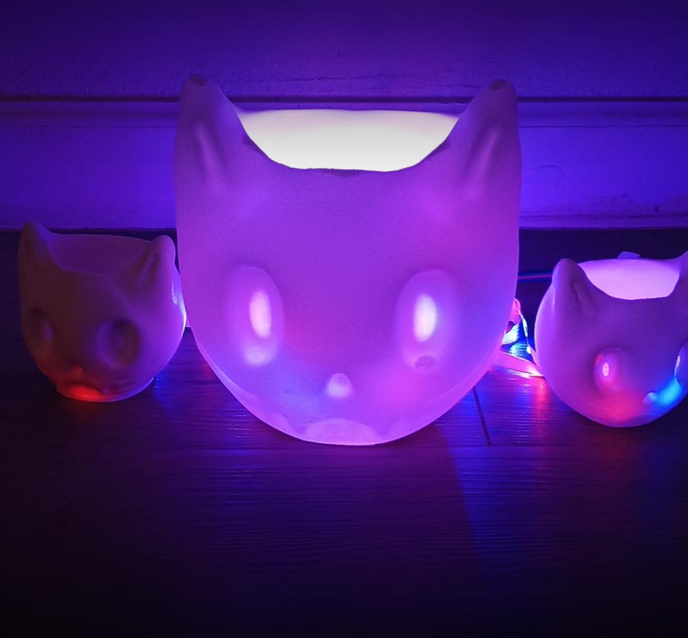  Cute cat ghost lamp free till the oct 30th 3d model