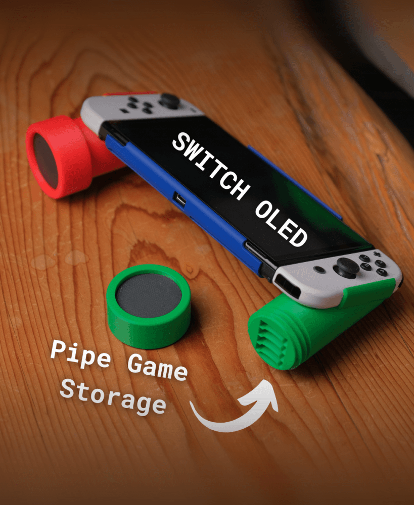 Nintendo Switch OLED Pipes Grip 3d model