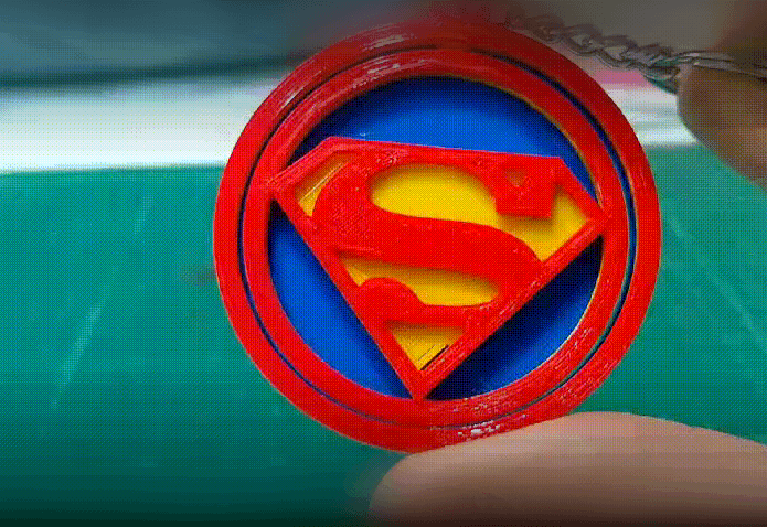 Superman keychain 3d model