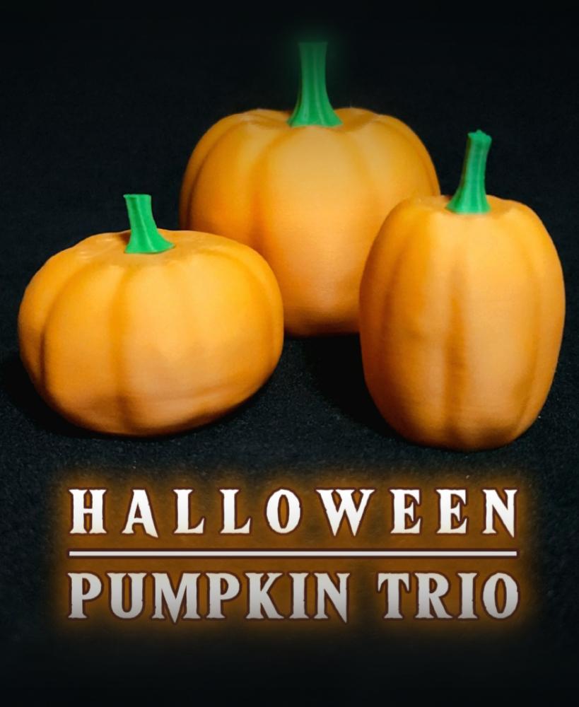 Decorative Seasonal Holiday Pumpkin Trio [ Halloween 2024 ] 3d model