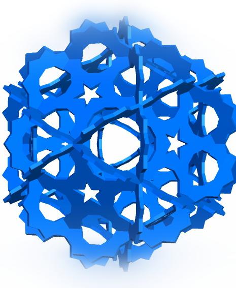 ICOSIDODECAHEDRAL HANDLEHEDRON 1 3d model