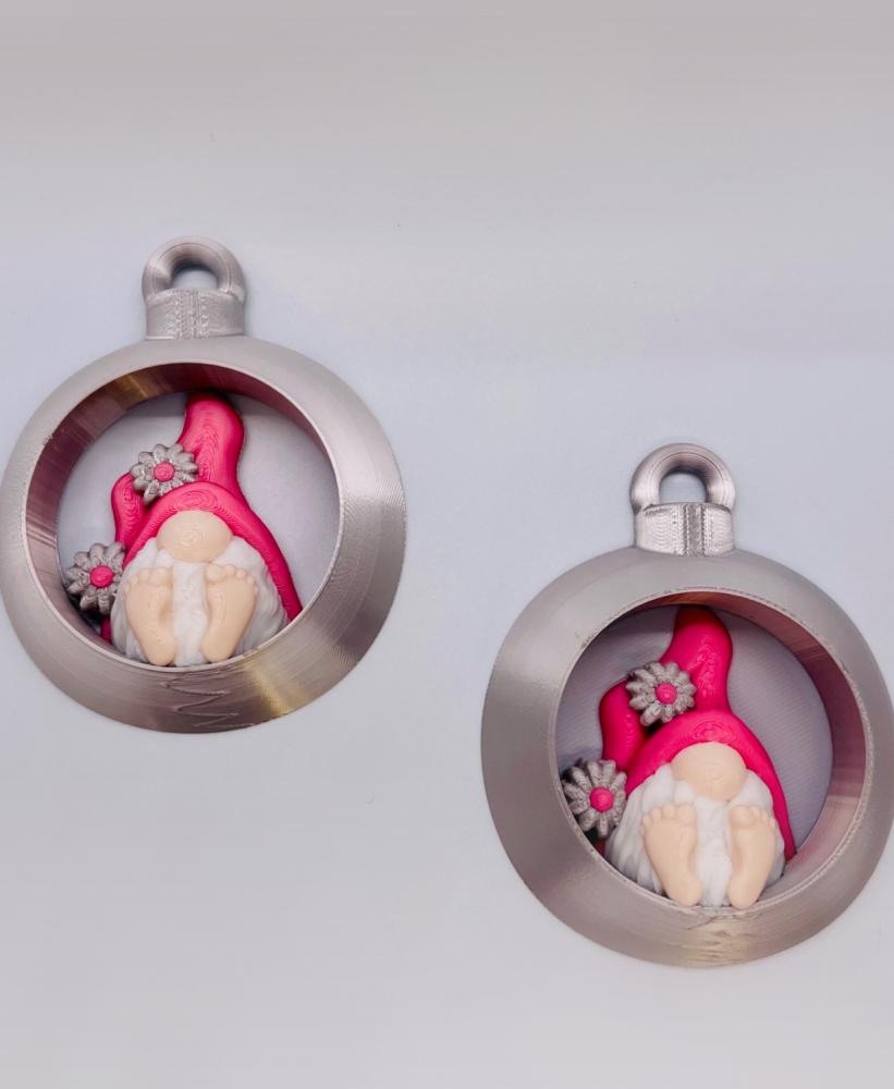 HoHoHippy Gnome Ornament Set 3d model