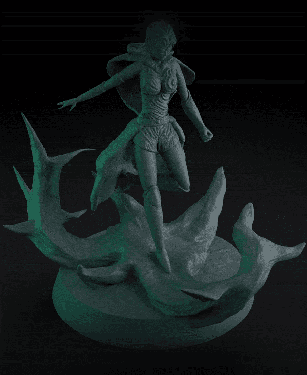 Freyalise, Llanowar's Fury – Legendary Elf Commander - Magic the gathering 3d model