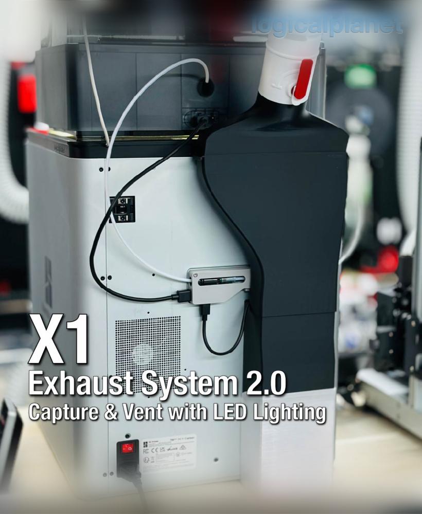 BambuLab X1 Series Capture and Vent Exhaust System 3d model