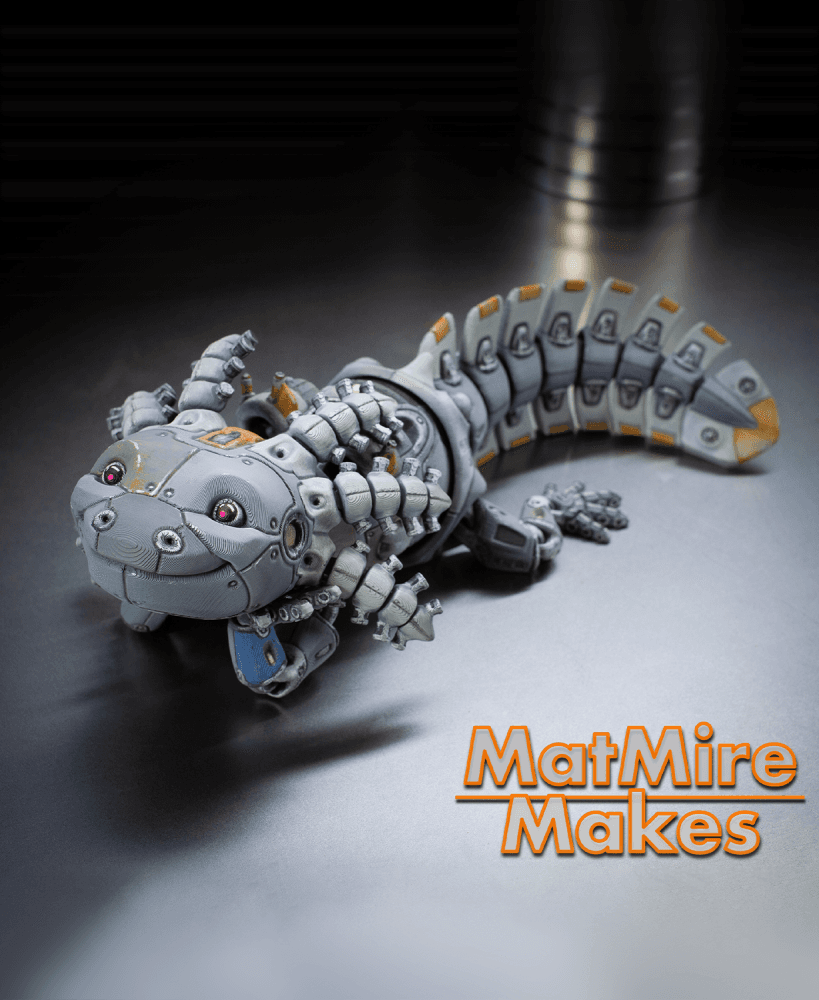 RoboLotl - Robot Axolotl  - Articulated Figure 3d model