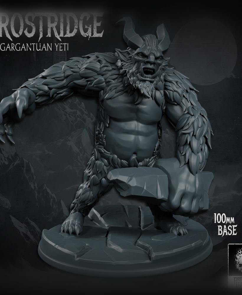 Frostridge Yeti (100mm Base) 3d model