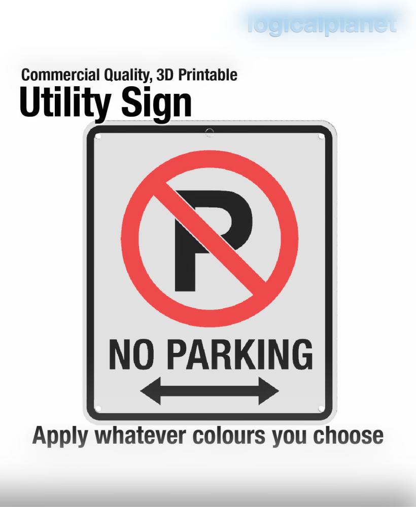 (P) | NO PARKING [ARROWS] Sign 3d model