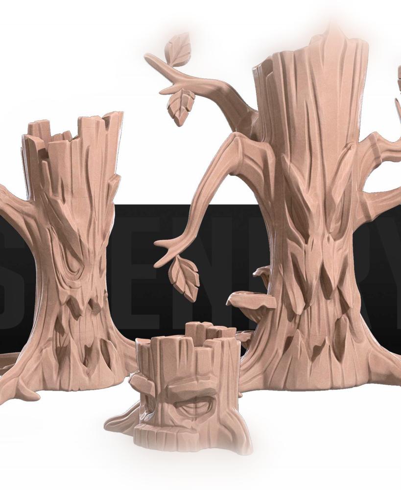 Halloween Spooky Trees Pack 3d model