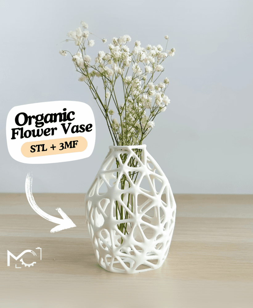 Small Organic Flower Vase 3d model