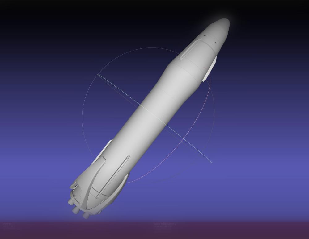 Stoke Space Nova Rocket Miniature 3d model