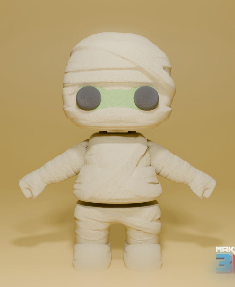 3D Printable Spooky Articulated Mummy 3d model