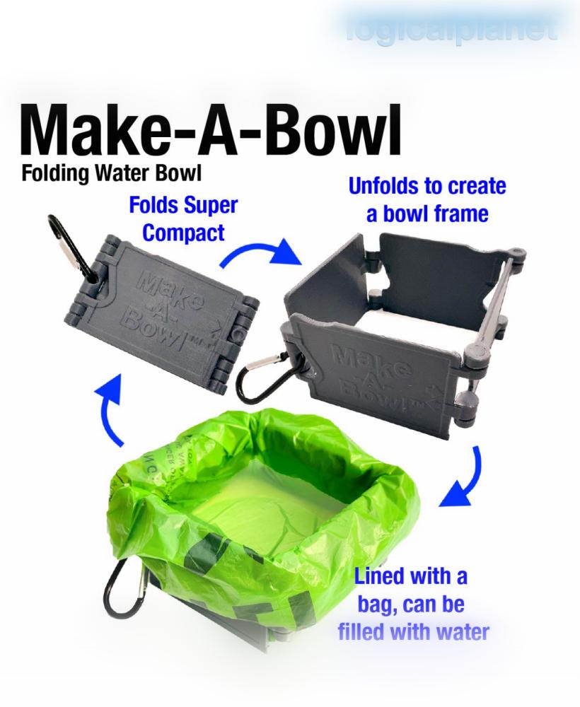 Make-A-Bowl Folding Dog Water Bowl 3d model