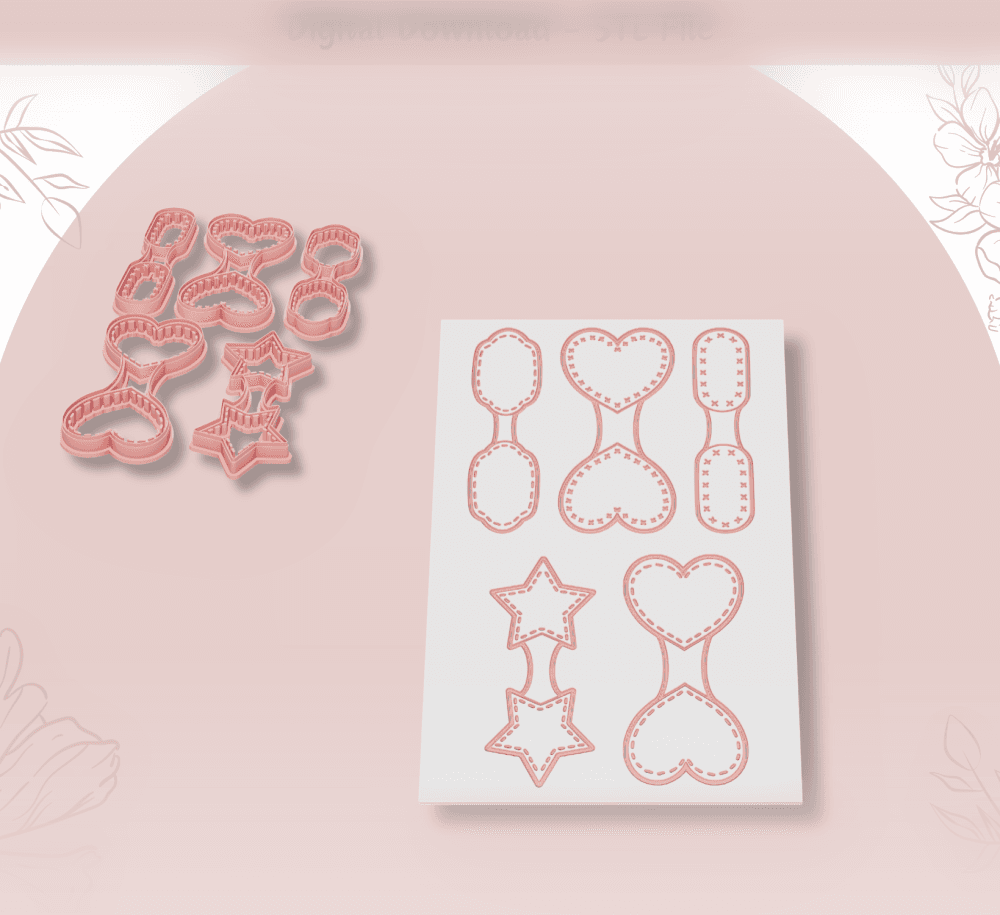 Stitch Keychain Bundle 02 Clay Cutter for Polymer Clay | Digital STL File | Clay Tools 3d model