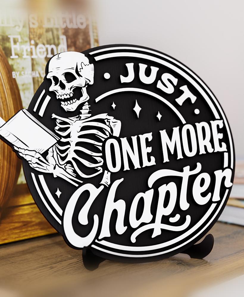 Book Nook Just One More Chapter - Library Sign  3d model