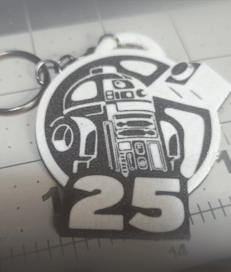 R2-D2 25th Anniversary Brick Keychain 3d model