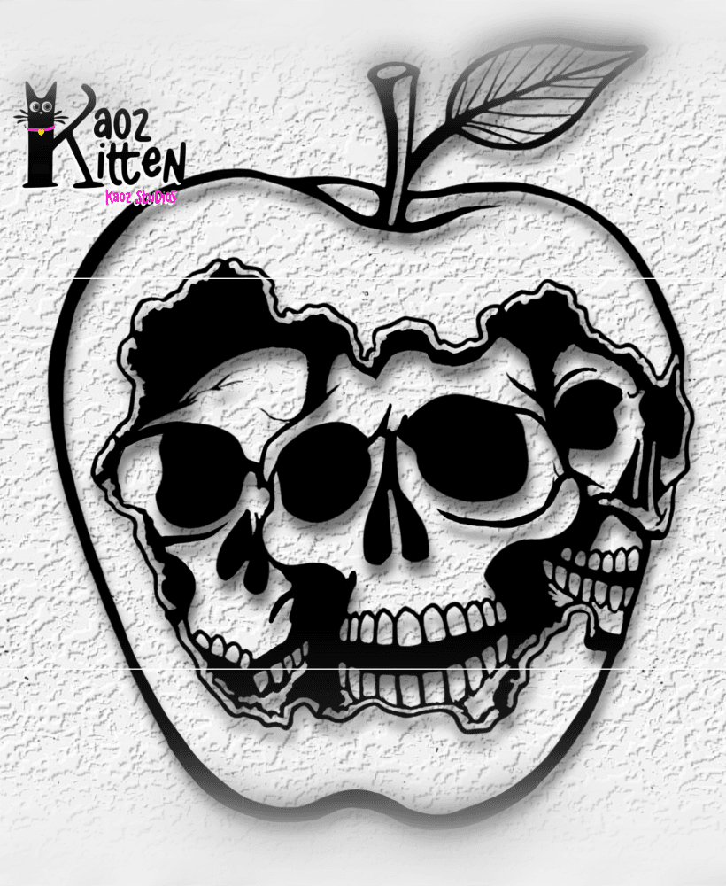 cursed apple wall art sequel poison forbidden fruit halloween decor 3d model