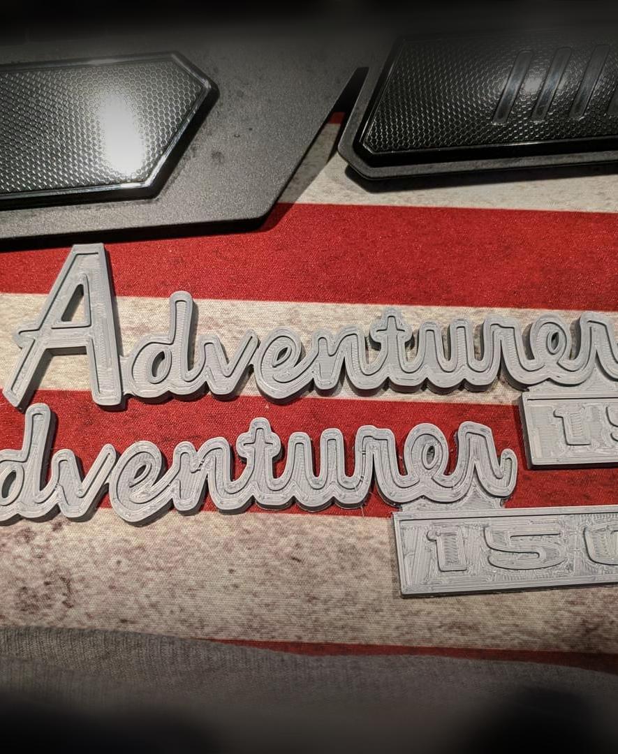 Adventurer 150 emblem badge for Dodge lil red express 3d model