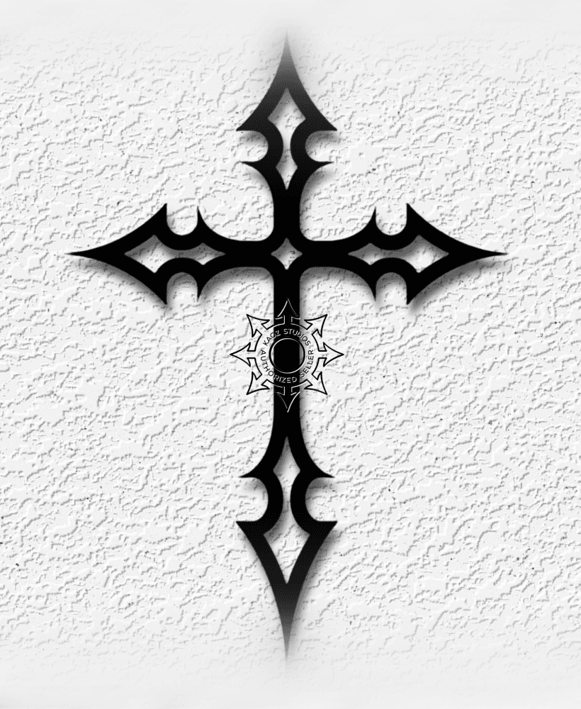 gothic cross wall art halloween goth vampire decor 3d model