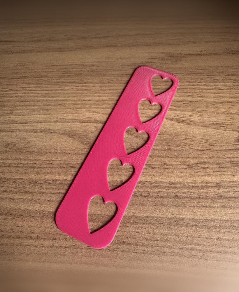 Bookmark - Hearts 3d model